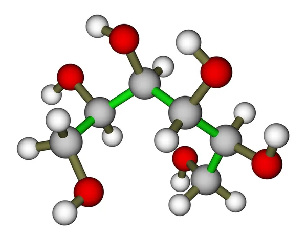 Molekulare Struktur von Sorbitol — Stockfoto