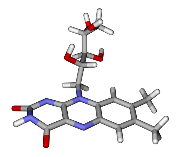 Riboflavin sopa moleküler model — Stok fotoğraf