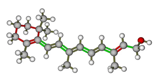 Retinol molekylär modell — Stockfoto