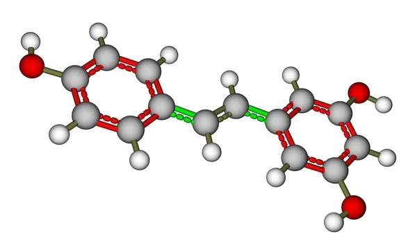 Struttura molecolare del resveratrolo — Foto Stock