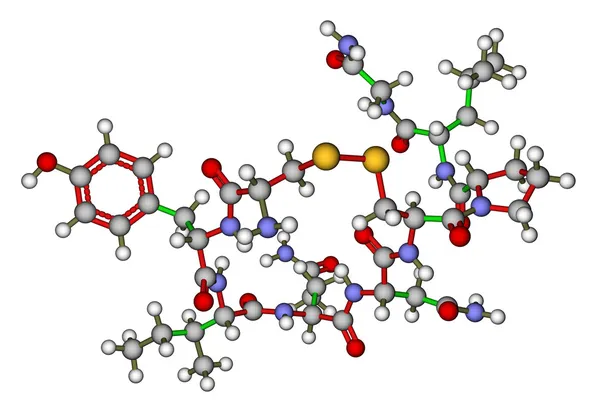 Ossitocina "ormone dell'amore" struttura molecolare — Foto Stock