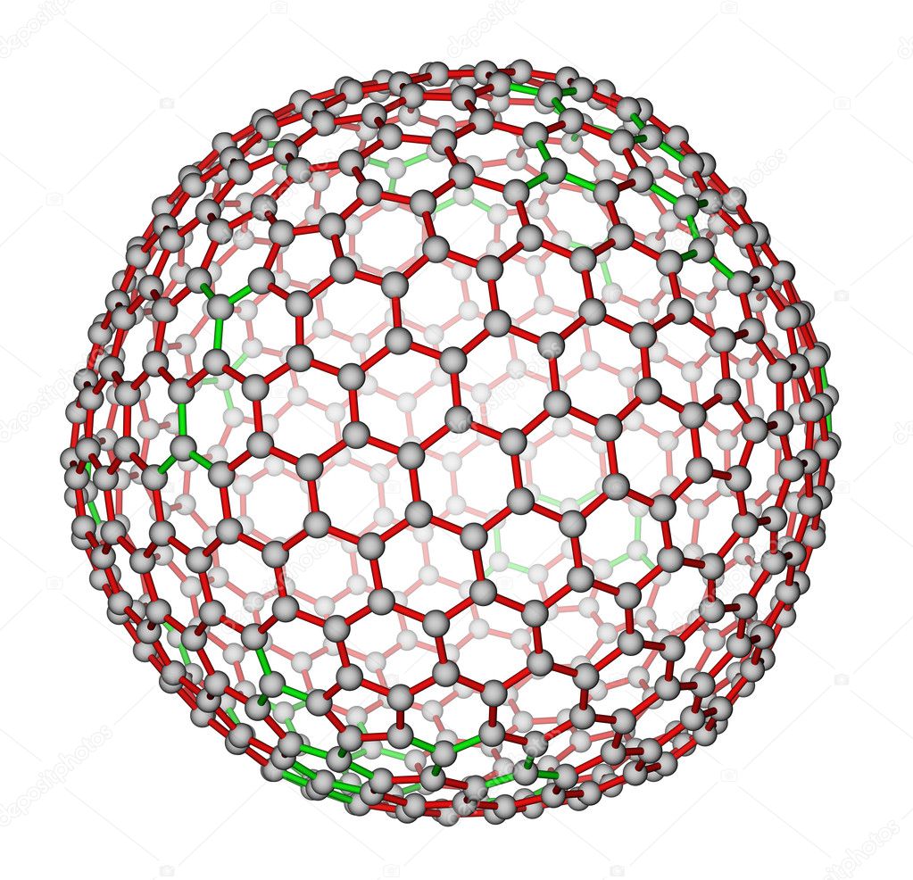Nanocluster fullerene C540 molecular structure