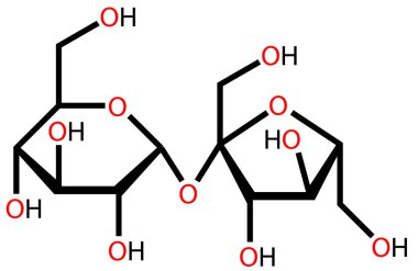 Sucrose structural formula clipart