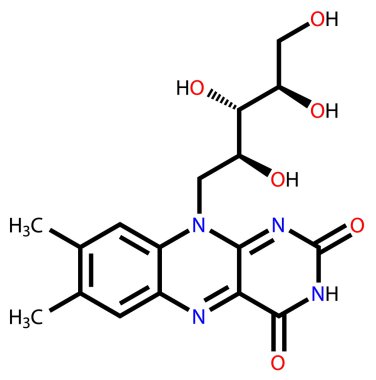 Riboflavin structural formula clipart