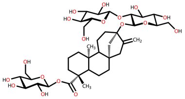 Stevioside structural formula clipart