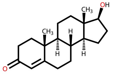 Testosterone structural formula clipart