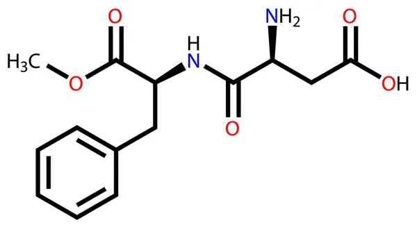 Strukturformel für Aspartam — Stockvektor