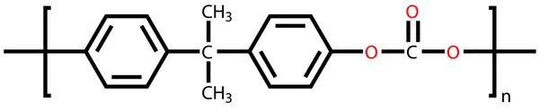 Structuurformule van polycarbonaat — Stockvector