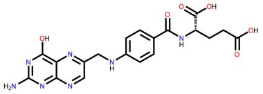 Folic acid structural formula clipart