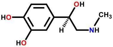 Adrenaline structural formula clipart