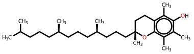 α-Tocopherol (vitamin E) structural formula clipart