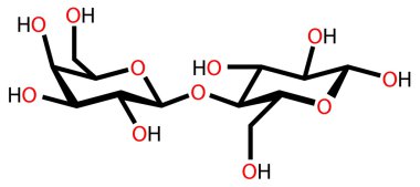 Lactose structural formula clipart