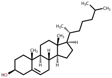 Cholesterol structural formula clipart