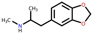 MDMA (ecstasy) structural formula clipart