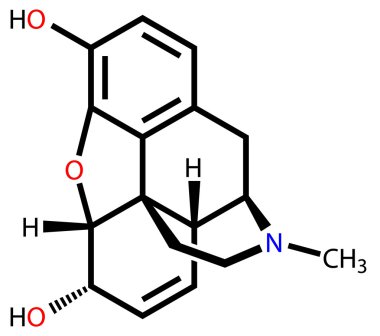 Morphine structural formula clipart