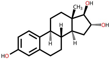 Estriol structural formula clipart