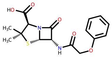 Penicillin V structural formula clipart