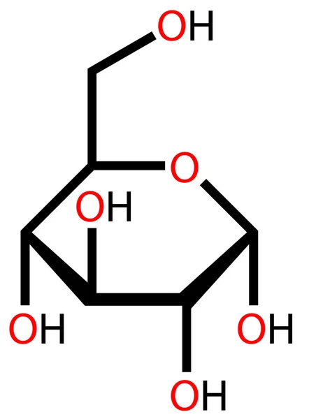葡萄糖 (?-D-吡喃葡萄糖) 结构式 — 图库矢量图片