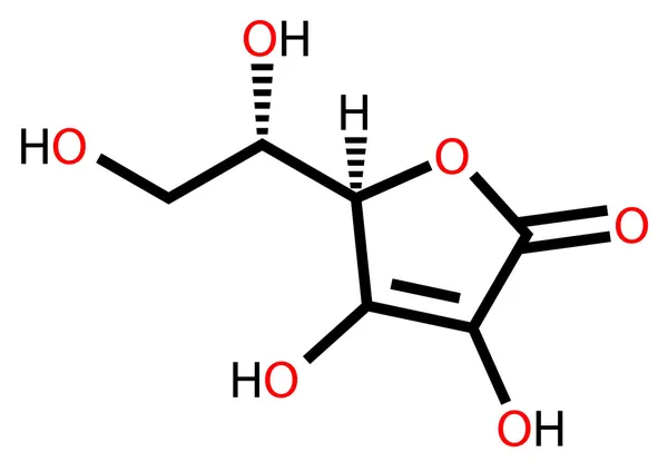 Ασκορβικό οξύ συντακτικός τύπος — Διανυσματικό Αρχείο