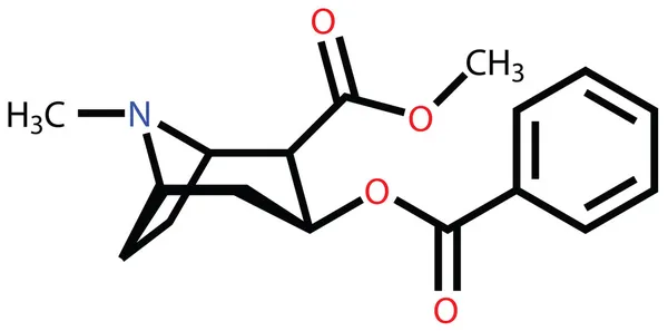 Kokain yapısal formülü — Stok Vektör