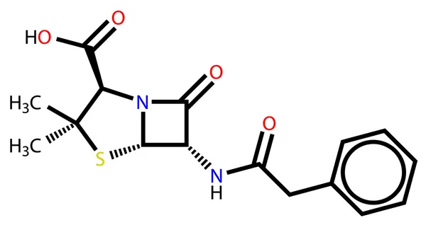 青霉素 g 结构式 — 图库矢量图片