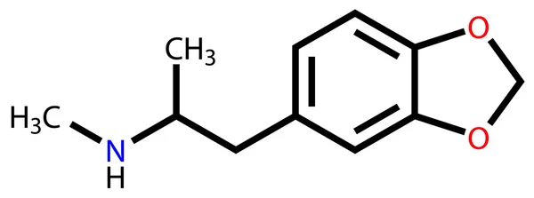 Структурная формула MDMA (экстази) — стоковый вектор
