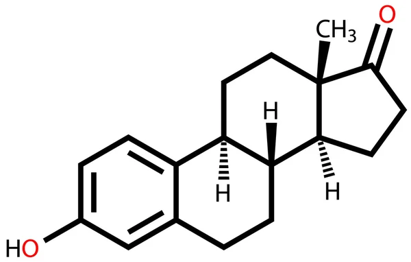 性激素雌酮结构式 — 图库矢量图片