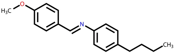MBBA, una molécula de cristal líquido — Vector de stock