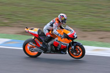 Dani Pedrosa at Moto Gp 2008 in Estoril clipart