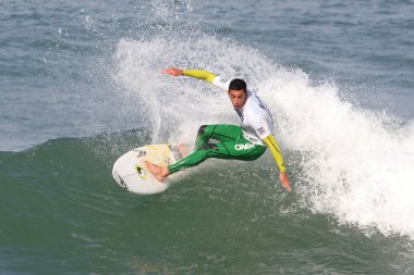 Surfer in competition clipart