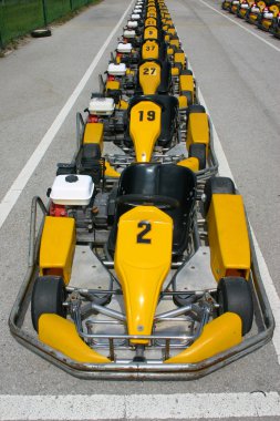 Parked Karts clipart