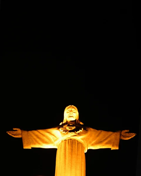 Detaljvy av Kristus statyn i Lissabon — Stockfoto