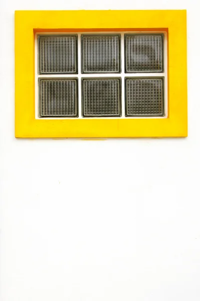 stock image Yellow window on white background