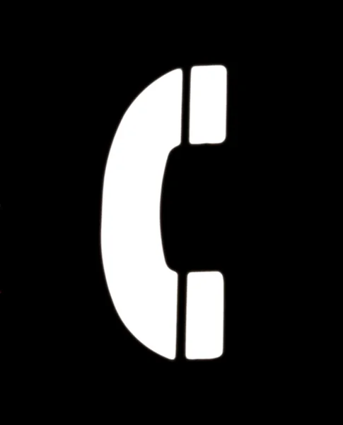 Telefon biały znak — Zdjęcie stockowe