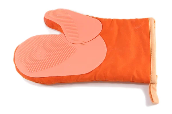 Oranžový kuchyňské rukavice — Stock fotografie
