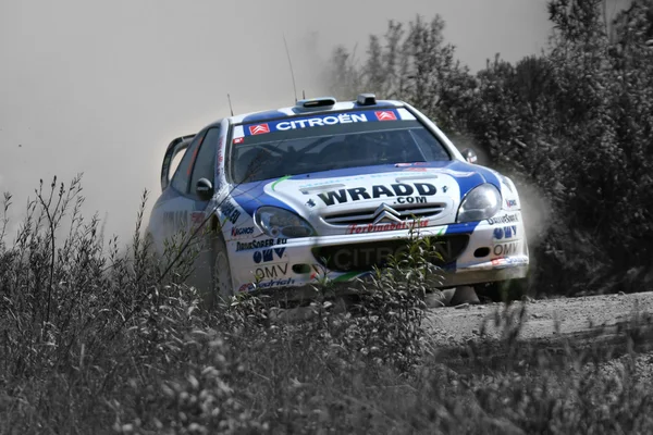 Citroen World Rally carreras de coches en el Rally de Portugal 2007 — Foto de Stock