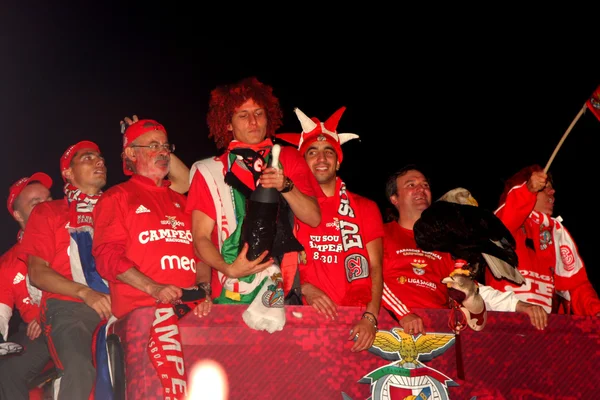 Benfica bus with the players — Stock Photo, Image