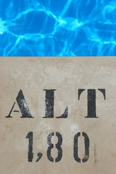 Pool underteckna 180 cm — Stockfoto