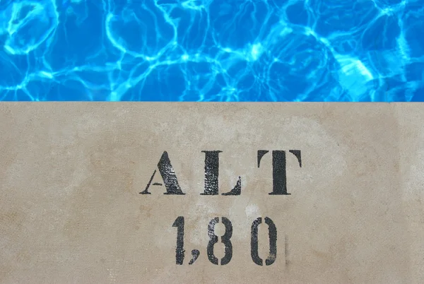 Semn de piscină orizontală 180 cm — Fotografie, imagine de stoc
