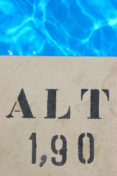 Pool underteckna 190 cm — Stockfoto