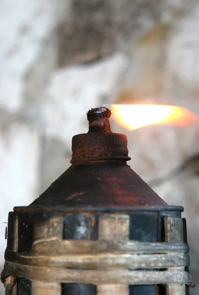 Tiki Torch closeup — Stock fotografie
