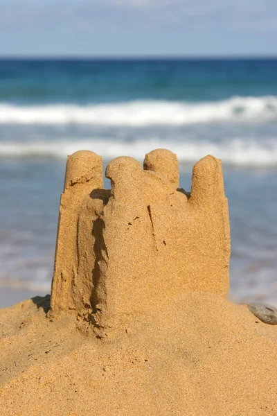 stock image Sand castle by the sea