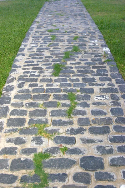 Caminho antigo pavimento de pedra — Fotografia de Stock