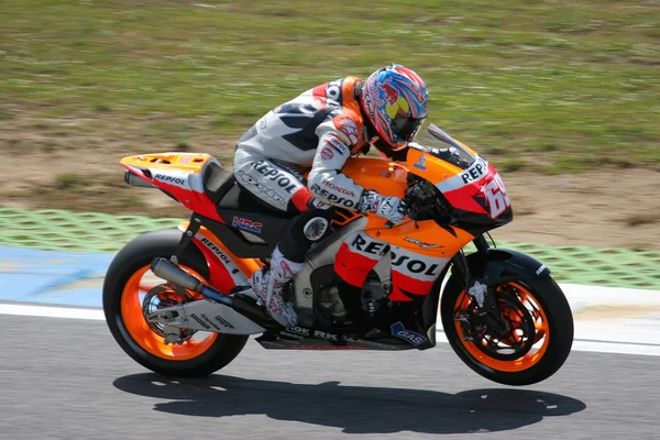 Nicky hayden på moto gp 2008 i estoril Royaltyfria Stockfoton