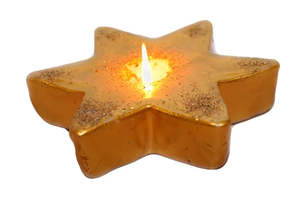 Star shaped candle — Stock Photo, Image