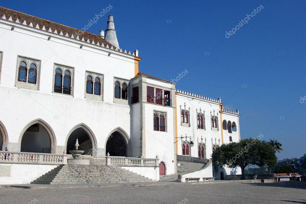 Entrance view of the national palace in sintra