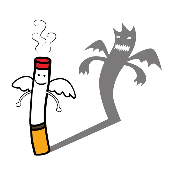 Slechte sigaret — Stockvector
