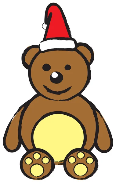 Ours en peluche de Noël — Image vectorielle