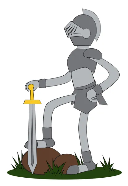 Caricature de chevalier — Image vectorielle