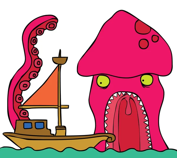 巨型章鱼 — 图库矢量图片